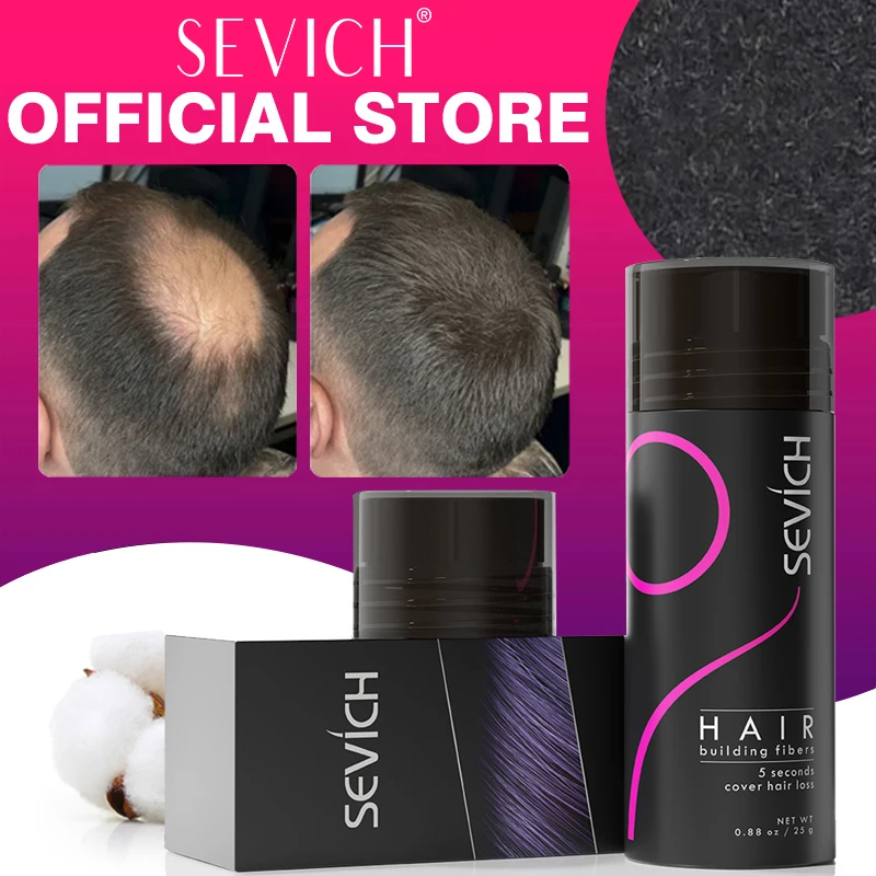 SEVICH 5 in 1 Hair Fiber Set Hair Building Fiber Poudre Instant Regrowth Powders Thickening Spray Hair Loss Conceale Hair Growth