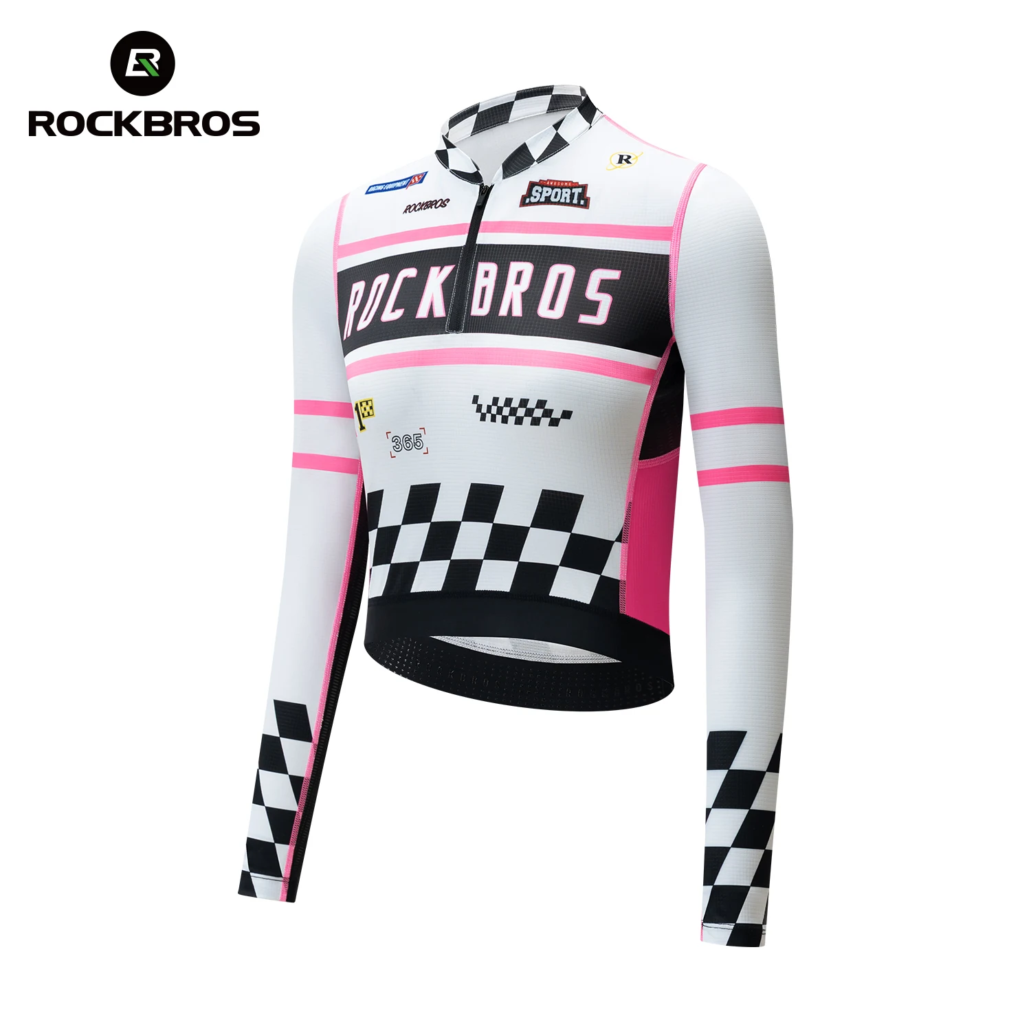 ROCKBROS Women's Cycling Jersey Breathable High Stretch Wear-resistant Slim Fit Bike Riding Top Ladies Bicycle Cycling Shirt