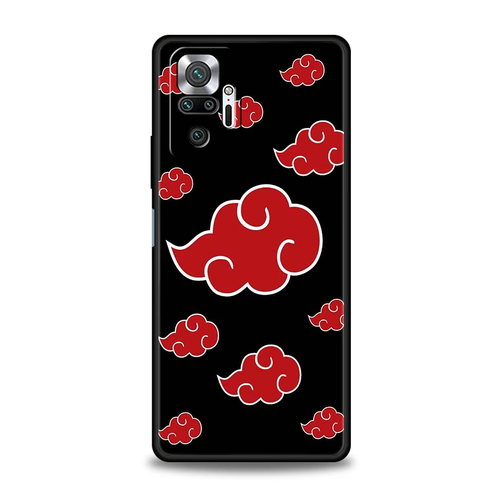 A-Akatsuki Cloud Phone Case Cover for Redmi 13C 10C Note 13 12 10 11 Pro Plus 7 8T K40 K50 Gaming Pro Plus 5G Soft Shell Capas