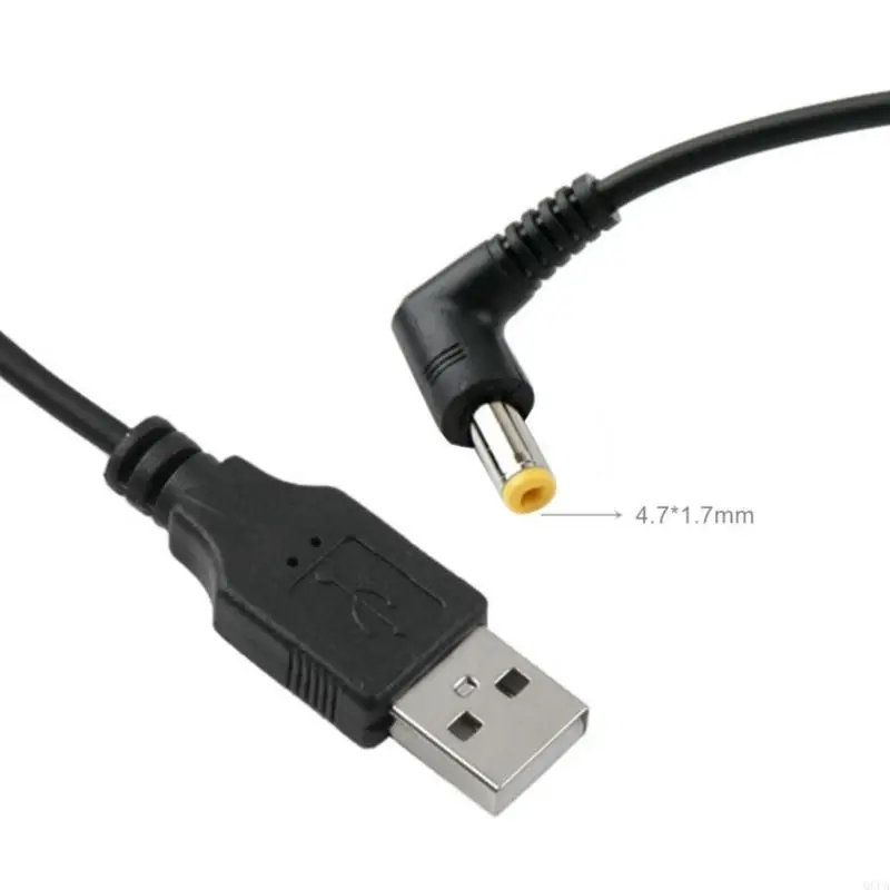 Q6PA USB To DC5.5X3.3 Male Spring Coiled Cable 1.5M With Fast Speed Charging For Portable Devices