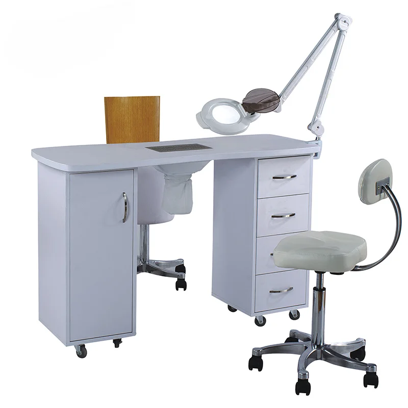 

Luxury Manicure Table with Drawers Iron Plastic Stand Desk Professional Salon Furniture and Equipment Pedicure Table