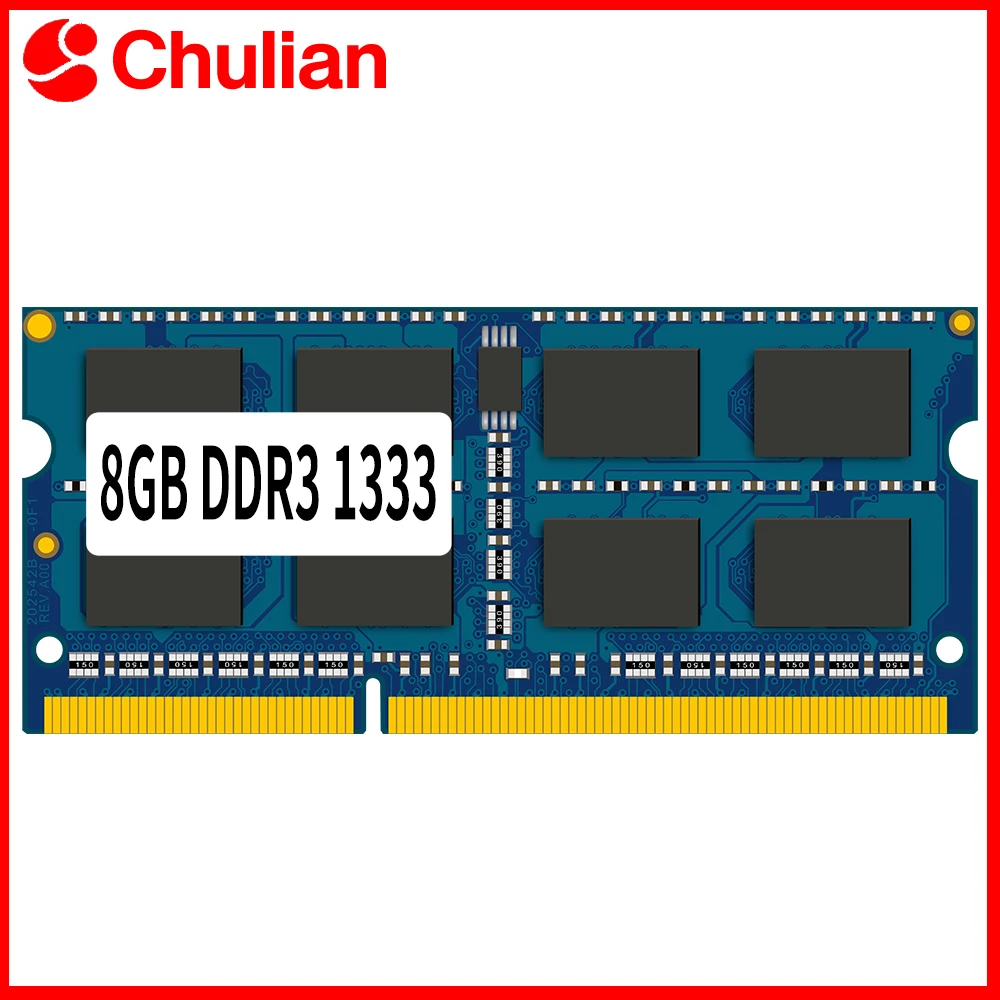 

Notebook Memoria Ram DDR3 1333Mhz 8GB Laptop Ram Memory PC3-10600 1.5V 204 Pins SODIMM For AMD or INTEL Laptop