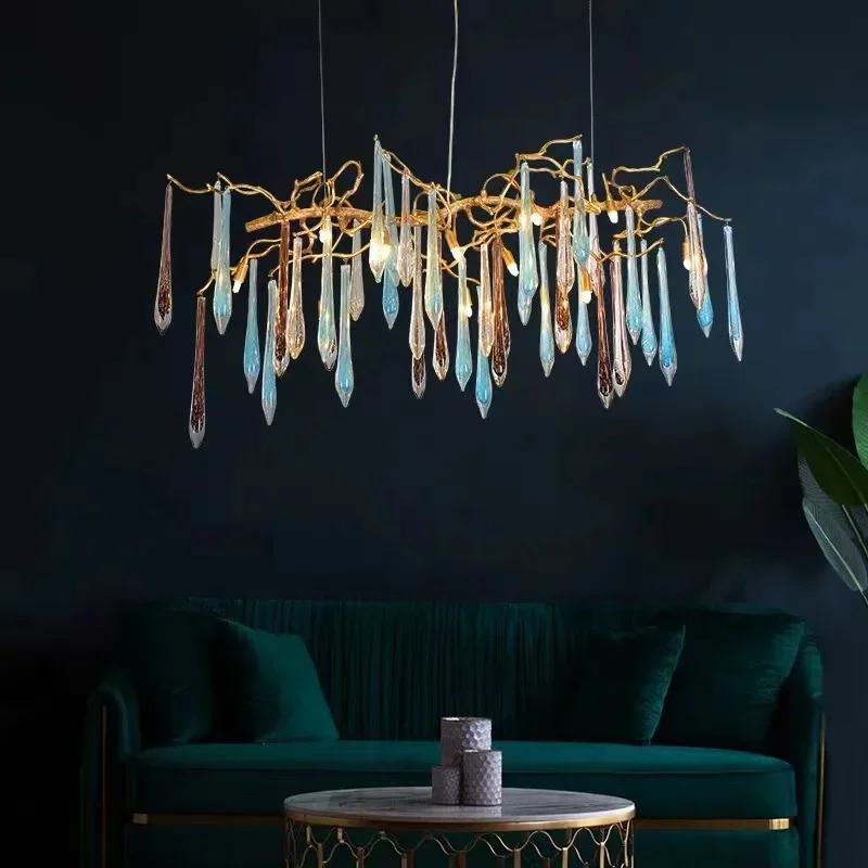 

Modern Crystal Chandelier LED Bubble Pendant Light Bird's Nest Ceiling Lamp Living Room Bedroom Hotel Hanging Light
