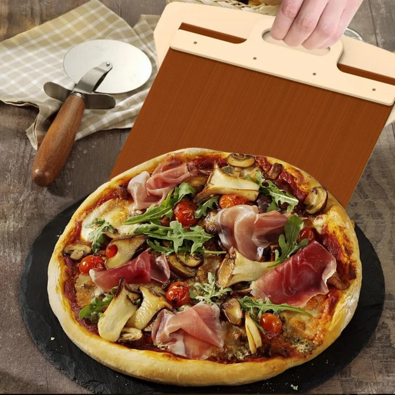 Sliding Pizza Peel Shovel Transfer Sliding Pizza Scoop Wooden Handle Kitchen Spatula Bread Baking Tools Aaccessorie Dropshipping