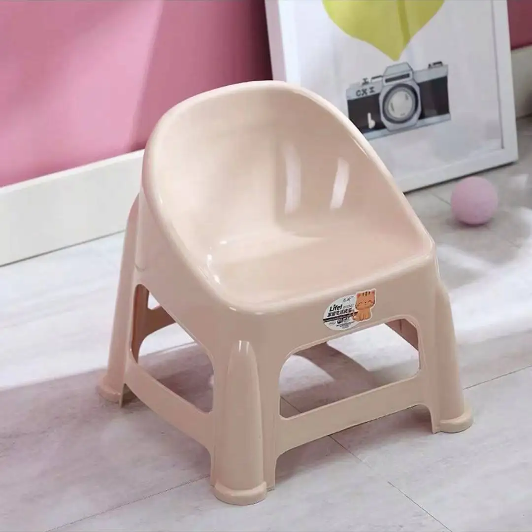 Thickened Non-slip Children\'s Chair Furniture Baby Bench Back Lovely Plastic Kid Small Benchs