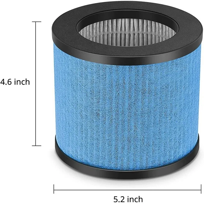Toppin、hpa空気清浄機用の真のhepaフィルター交換、快適な空気s1,パーツtpff002,h13,2パック,3 in 1
