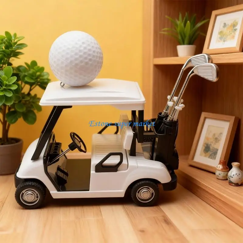 090B High Detail Zinc Alloy DieCast Golf Cart Model Figurine Set With Working