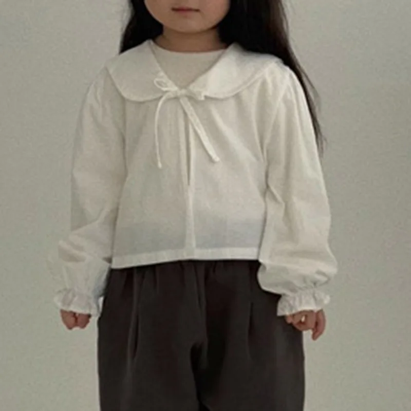 

Children's Clothing for Girls, Cute Doll Collar Shirt, 2025 Spring Style, Children's Casual Versatile Cardigan Jacket