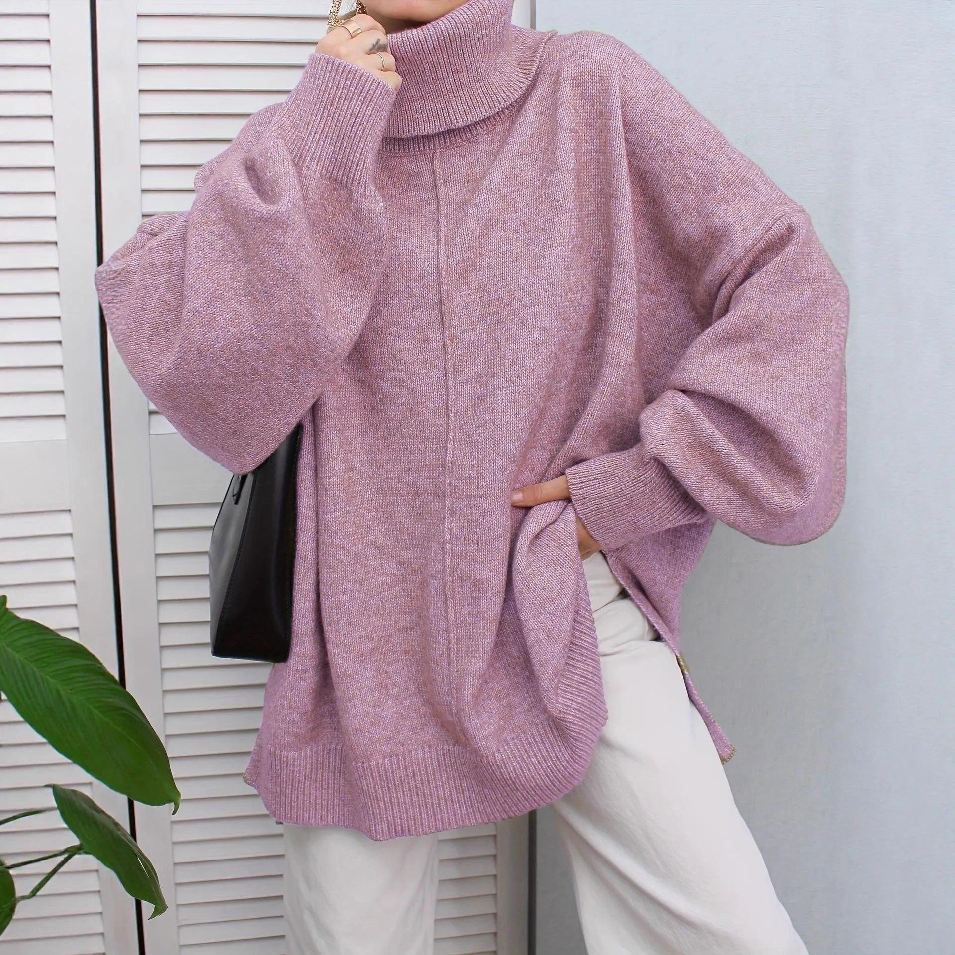 

Свободная комфортная толстовка средней длины в корейском стиле, модная повседневная кофта с длинным рукавом и круглым вырезом, мужская трикотажная одежда