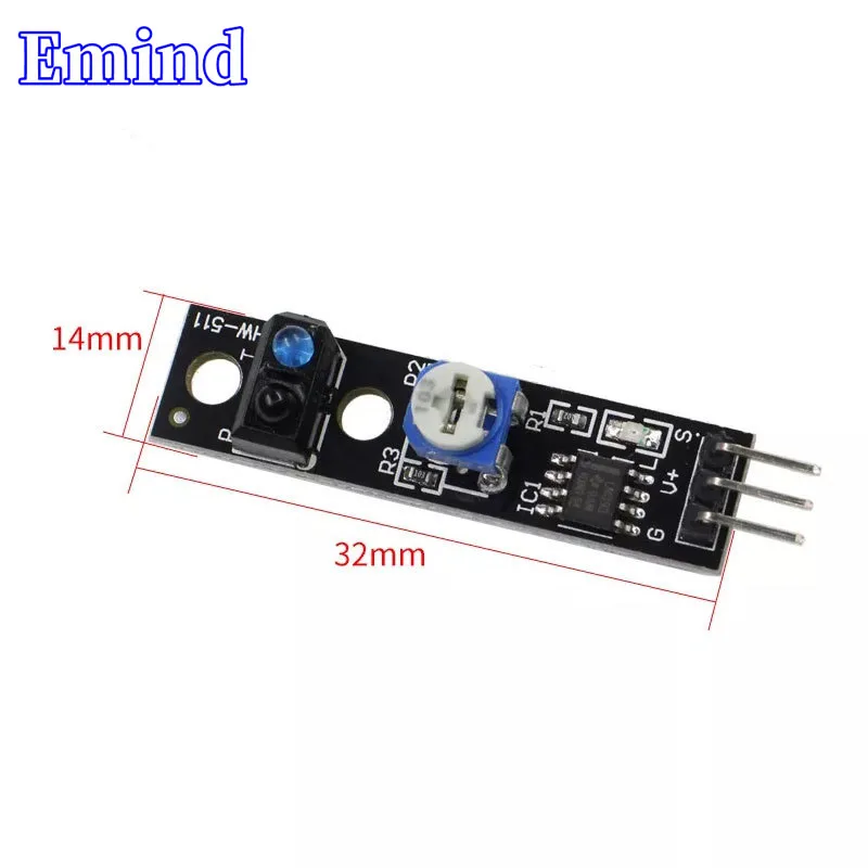 3/10/20/50/100Pcs KY-033 1 Way Tracing Module/Intelligent Vehicle Ttracking Probe Infrared /Black White Line Detection Sensor