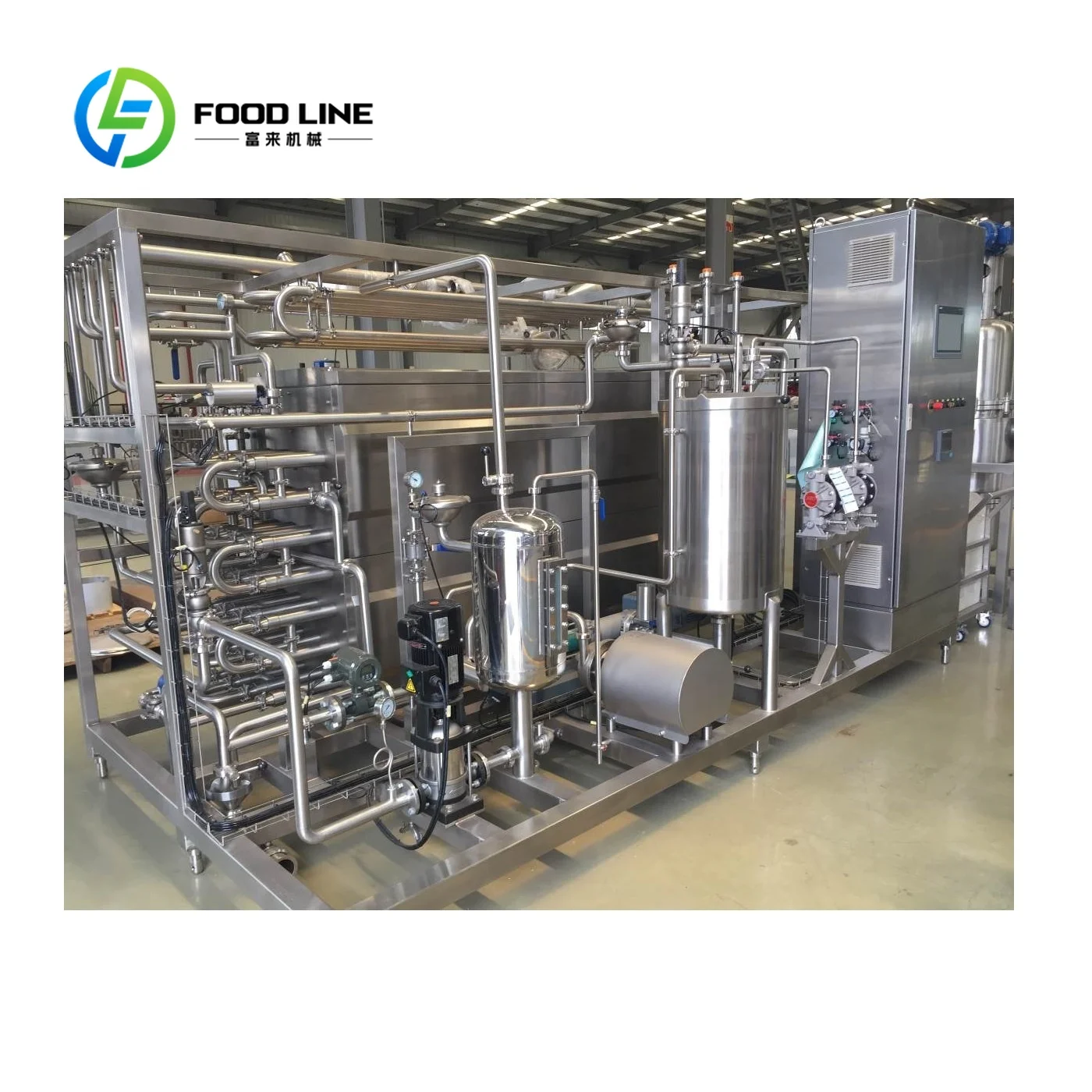 Customized size Large-scale control multifunctional tube-in-tube sterilizer suitable for high-viscosity beverage and food plants