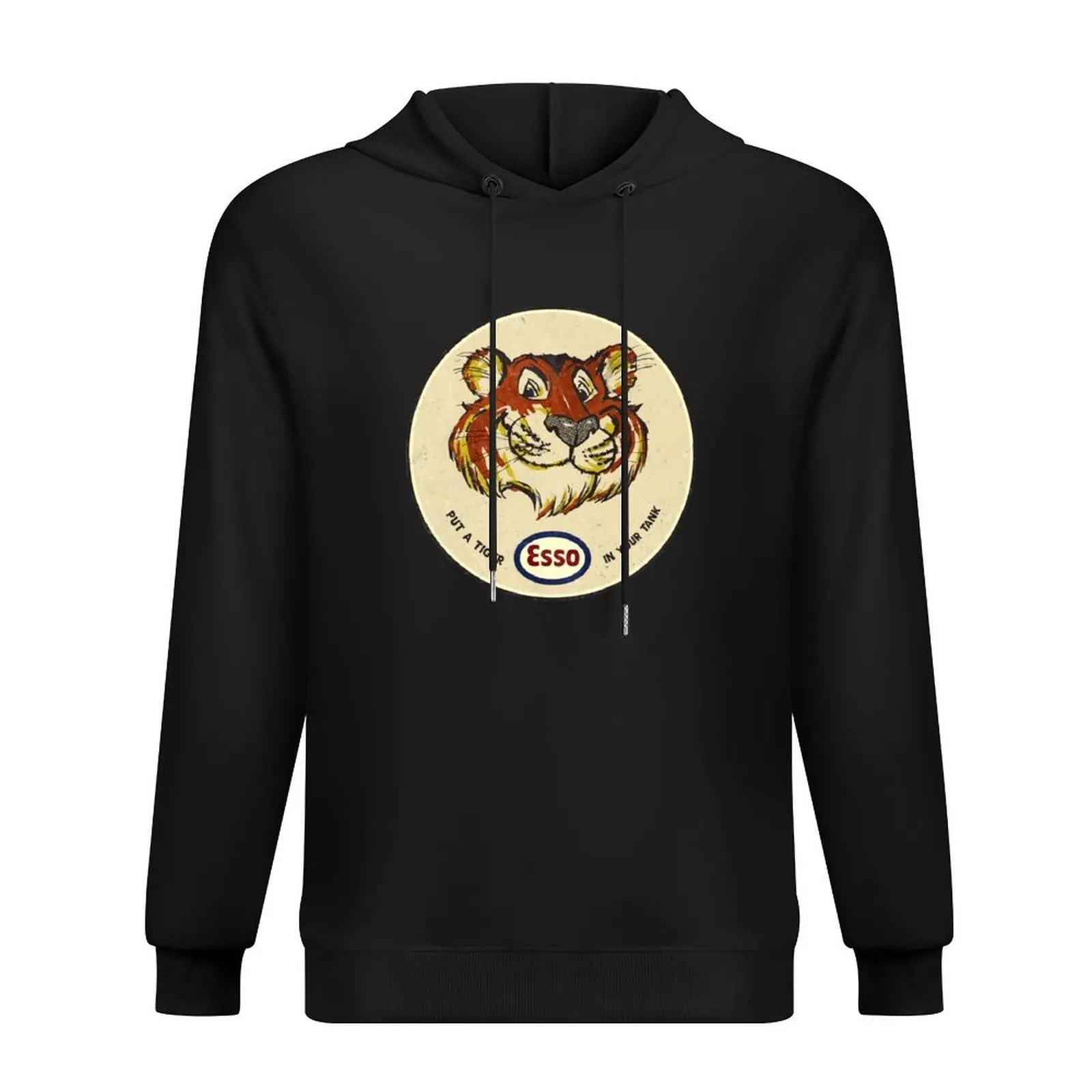 

Tiger Esso Vintage Oil Company Hoodie men's clothes anime clothes men's coat hooded shirt tracksuit