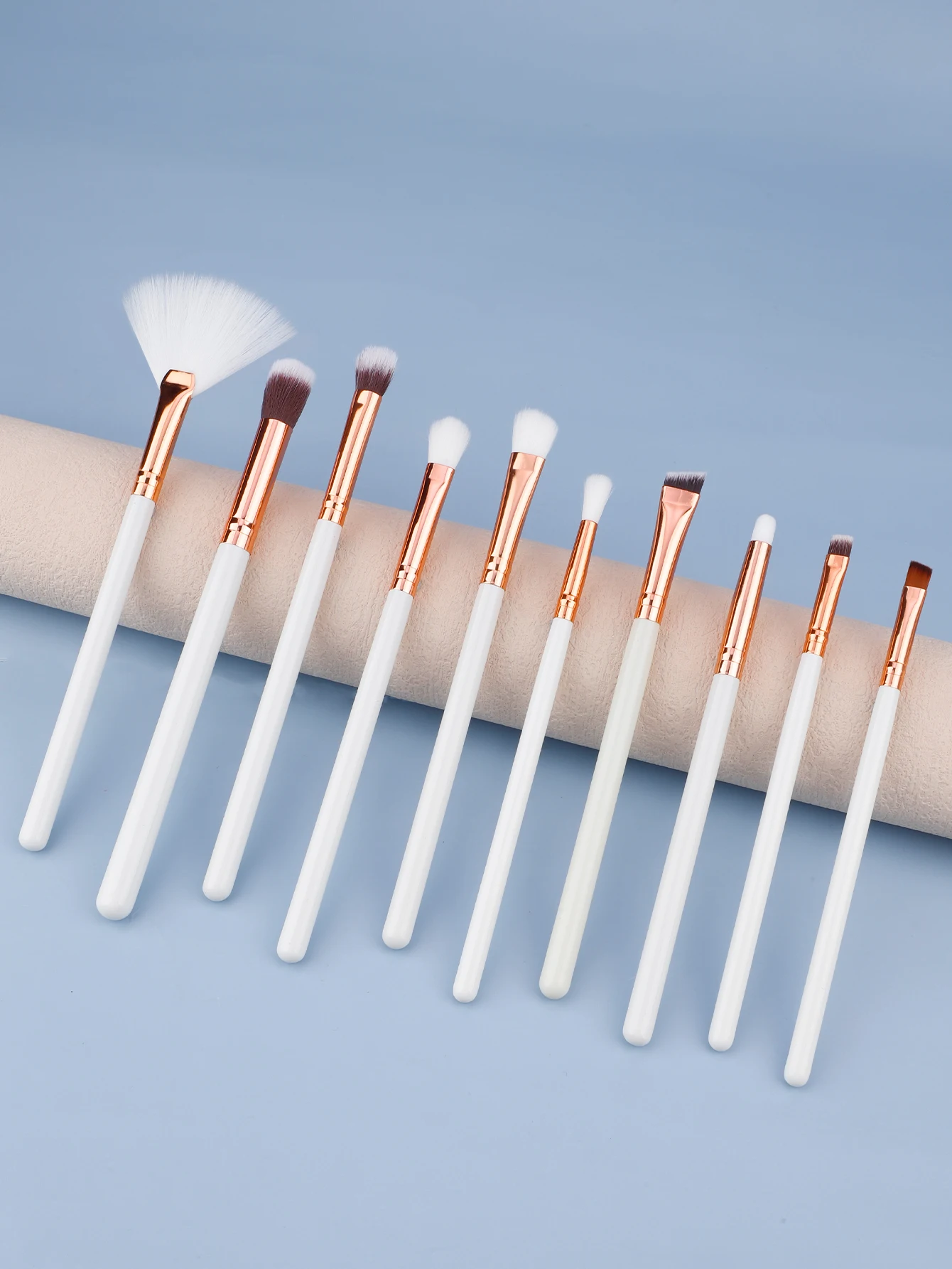 10-teiliges Make-up-Pinsel-Set, rosa, schwarz, Lidschatten, Lippenpinsel, Puder, Rouge, Mascara-Pinsel, Make-up-Pinsel