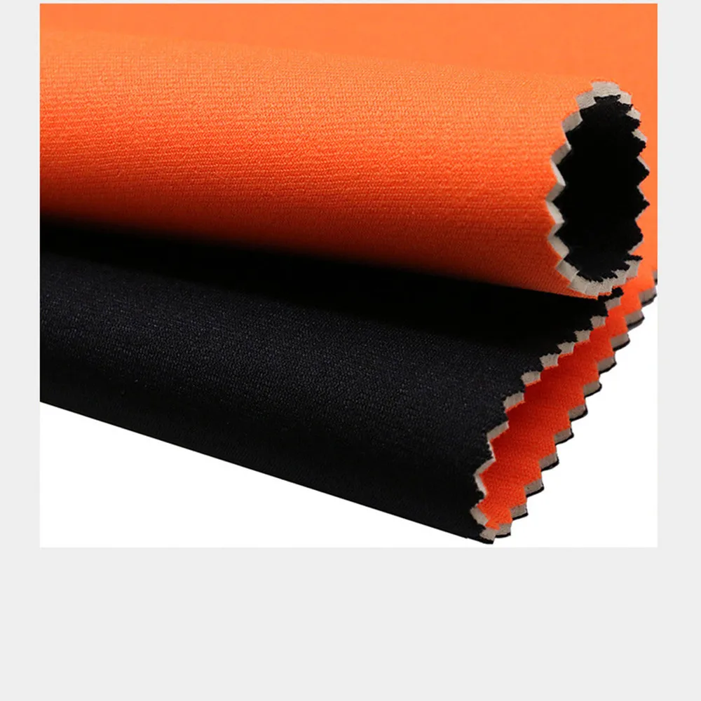 Orange Reversible Neoprene Fabric, Waterproof Jersey Clothing, Cup Lid, Laptop Case, Sewing Stretch, 2mm SRB