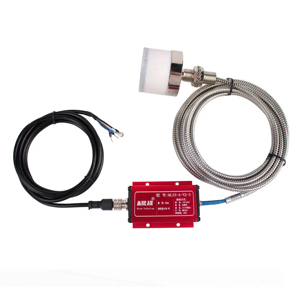 MIRAN Non-contact Displacement Sensor 1mm / 2mm Small Stroke Inductive Transducer for Deformation Measurement With Analog Output