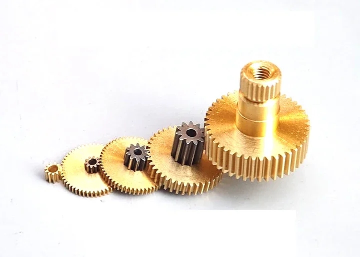 5PCS Precision Gears Micro Copper Gears 0.2 Module 0.3 Module Metal Gear Set 0.35 Module Gear Box Various Specifications