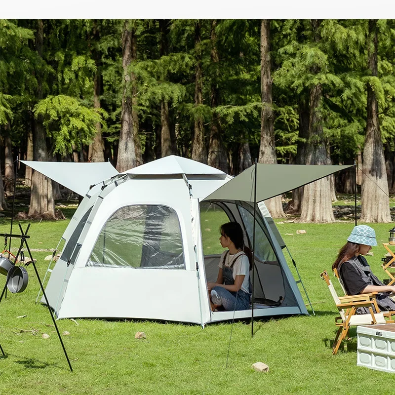 

Automatic Portable Outdoor Tent Hexagonal Camping Thickened Rainproof Camping Picnic Outing Equipment