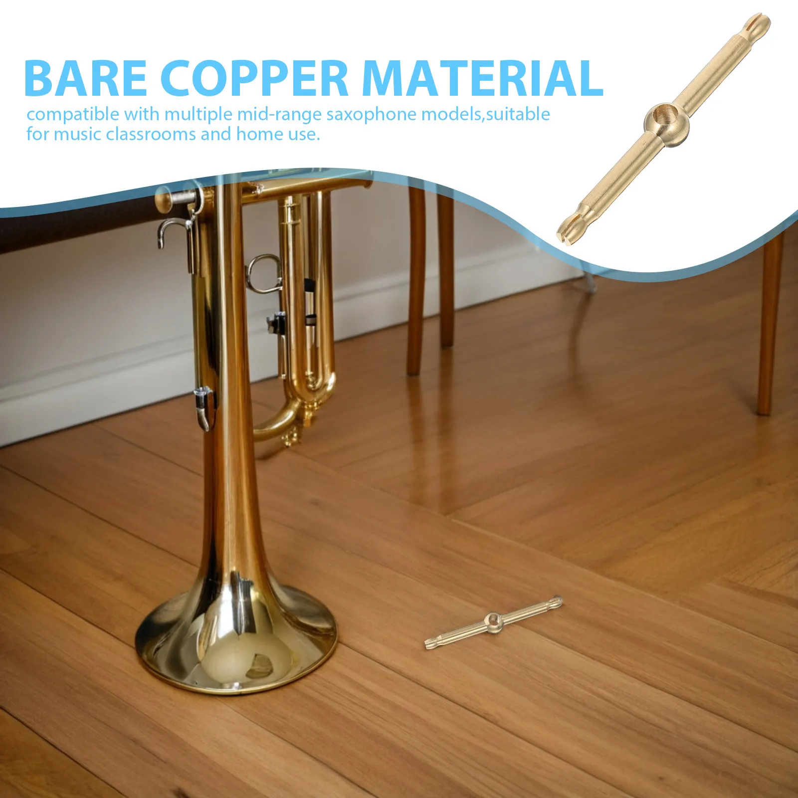 Alto Saxophone Raw Copper Lever Harmonic Key Part Repair Replacement for Wind Instrument Maintenance Accessories