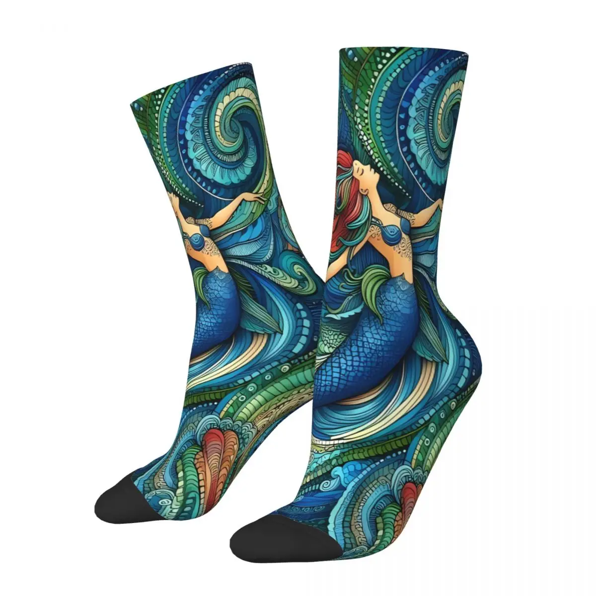 Mermaid Sock Printed Man Polyester