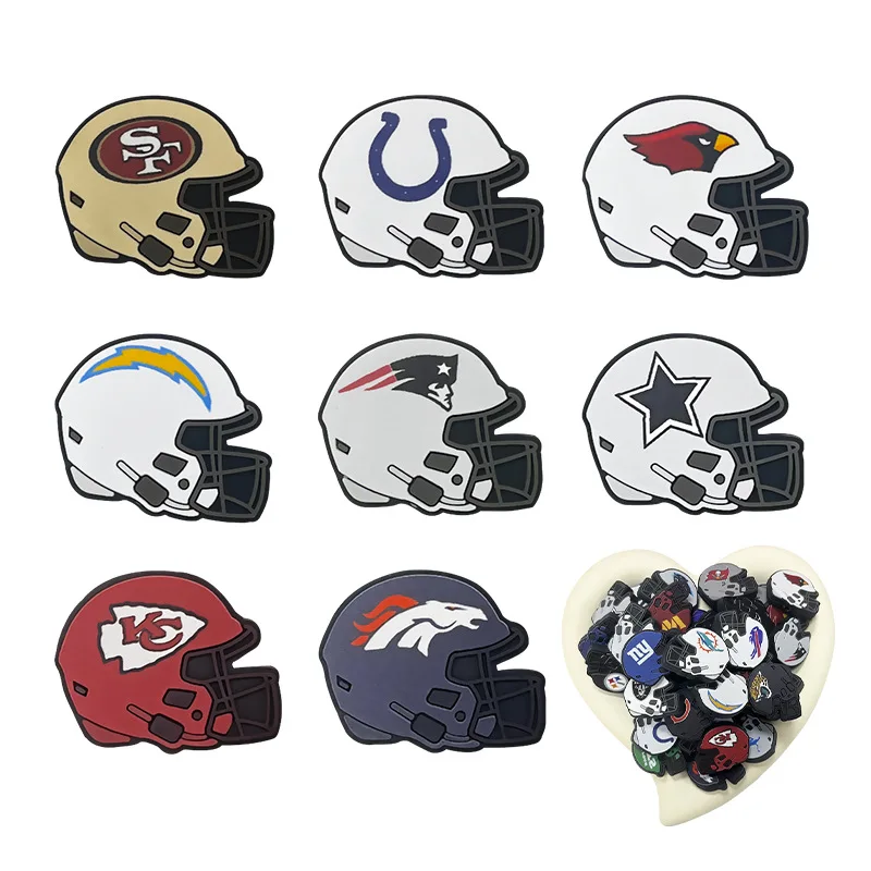 10pcs sports teams focal Silicone beads Teether Jewelry Beads Food Grade For pen Pacifier Chain