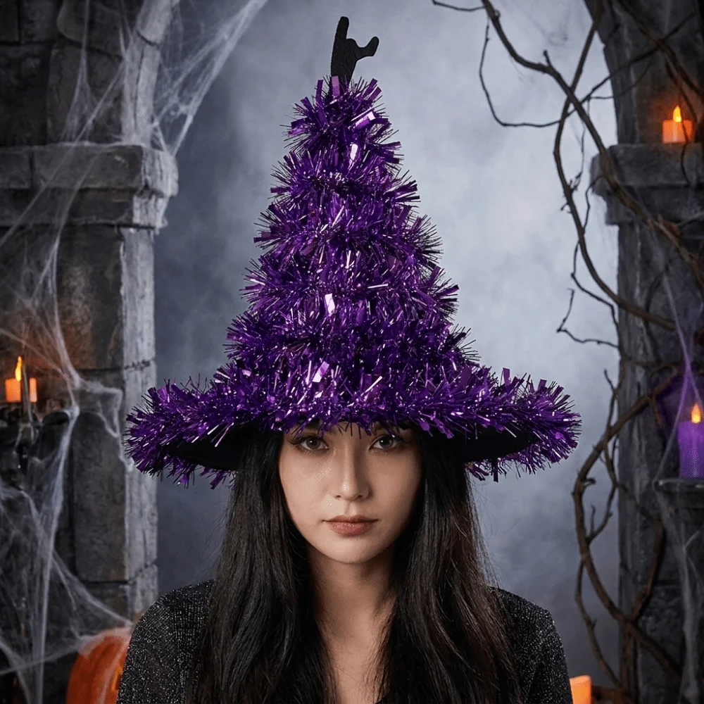 Lindo sombrero de araña para Halloween, sombrero de bruja de tela no tejida con diseño de calabaza, gorro de mago para disfraz de cosplay simulado, para el hogar.