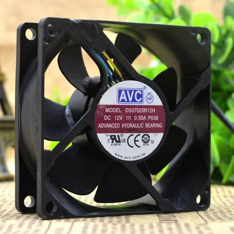 7025 12V 0.50A 7 CM 4WIRES CASE FAN DS07025R12H