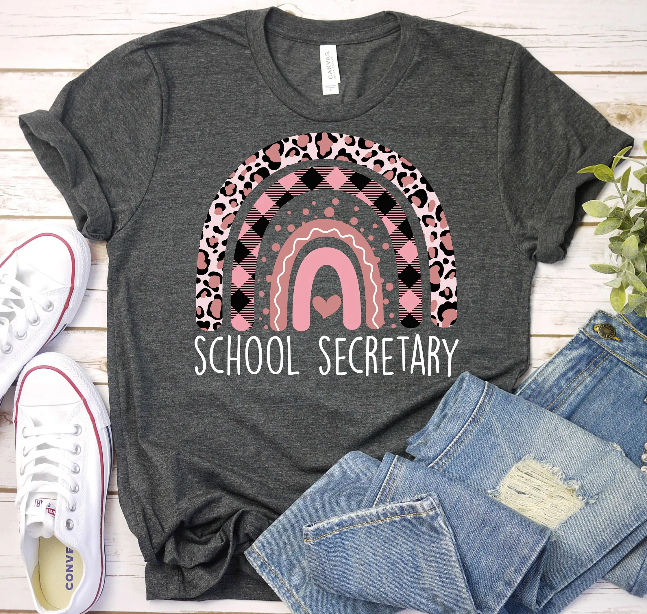 School Secretary T Shirt Staff Front Office Administrative Assistant Back To Squad