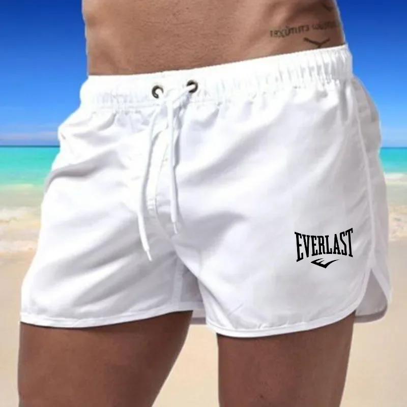 2025 Summer breathable net quick drying surf beach pants Men's fitness pants Elastic waist shorts quick drying trunks S-4XL