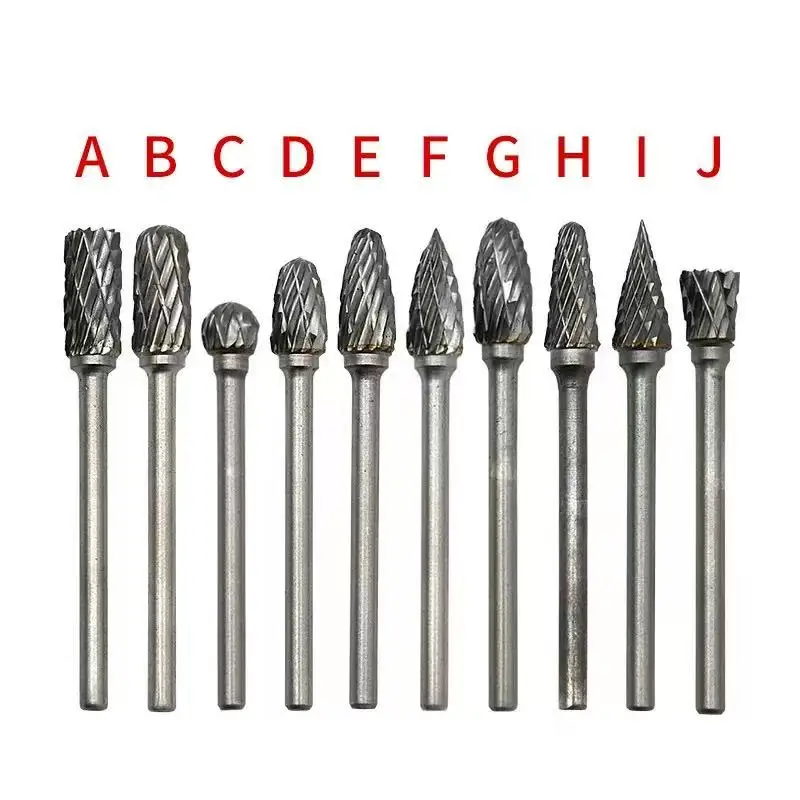 Tungsten Steel Alloy Rotary File Electric Grinding Head Double Grain Milling Cutter for Precision Tools And Equipment