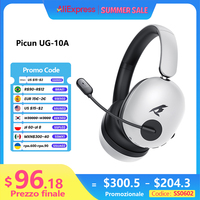 Picun UG-10A Gaming Wireless Headphone with Mic Over-Ear Headset 56dB Bluetooth 6.0 40mm Driver 2.4G/Wireless/Cable Earphones