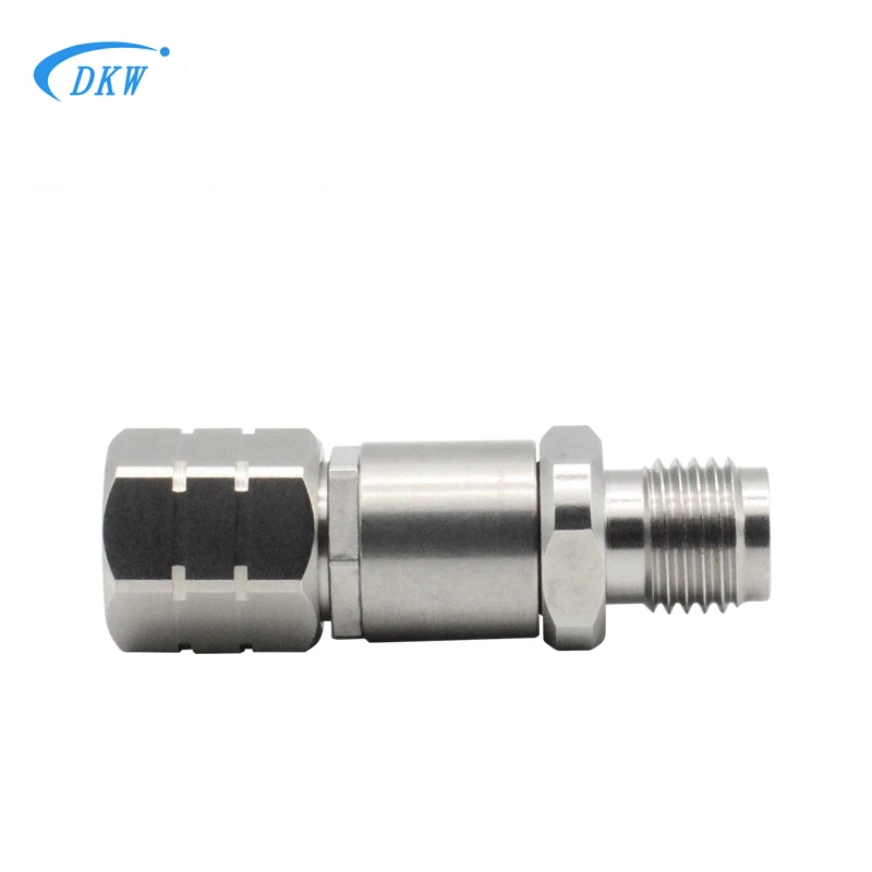 Millimeter Wave Adapter 1.85MM Circular SMA Female Stainless Steel 26.5GHZ Low Standing Wave Network Distribution