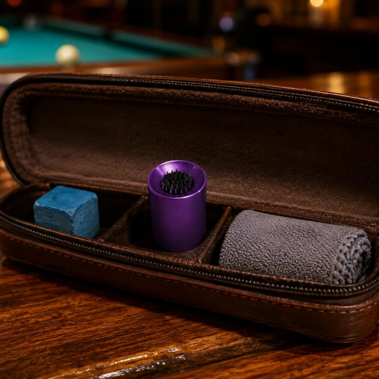 Leather Cue Tip Repair Tool Needle Teeth Cue Tip Scuffer Billiards Gear Reduces Miscues Sports Accessory 18 X 30 Mm