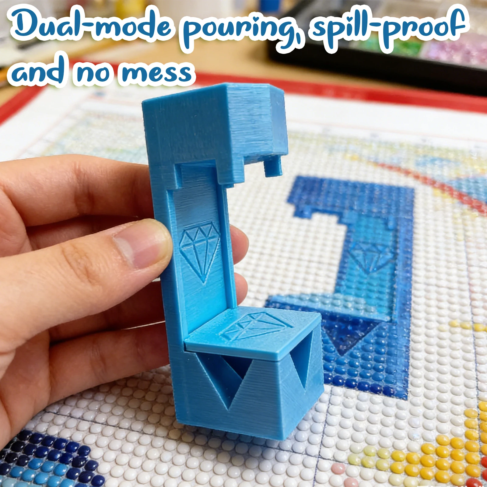 

Diamond Drill Funnel DIY Craft Tools Storage Container Rhinestone Painting Funnel for Easy Transfer for Round Containers