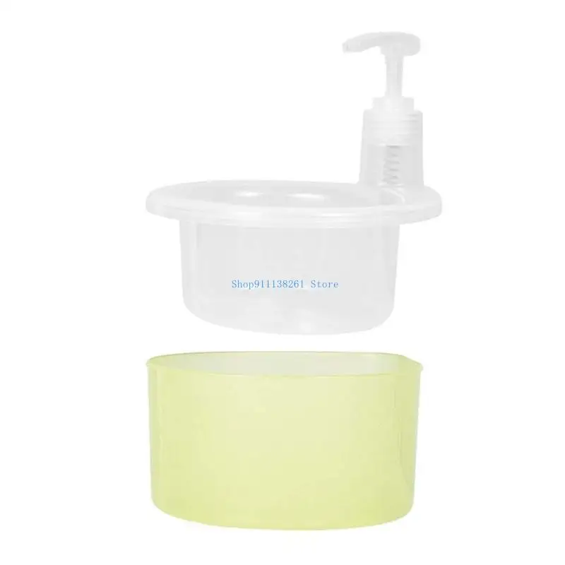 

H05E Soap Dispenser and Scrubber Holder Countertop Organizers for Kitchen Sink