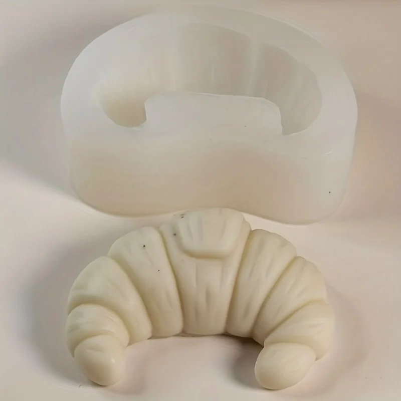 قطعة واحدة، قالب سيليكون لتزيين حلوى الكرواسون، بسكويت الشوكولاتة كريم موس، شموع العلاج العطري، قالب سيليكون