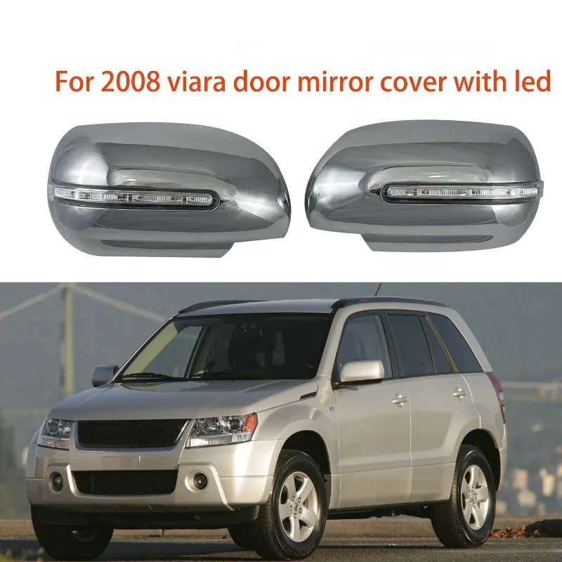 For Suzuki VITARA 2008-2012 LED Car ABS Chrome Rearview Mirror Cover with LED Mirror Light