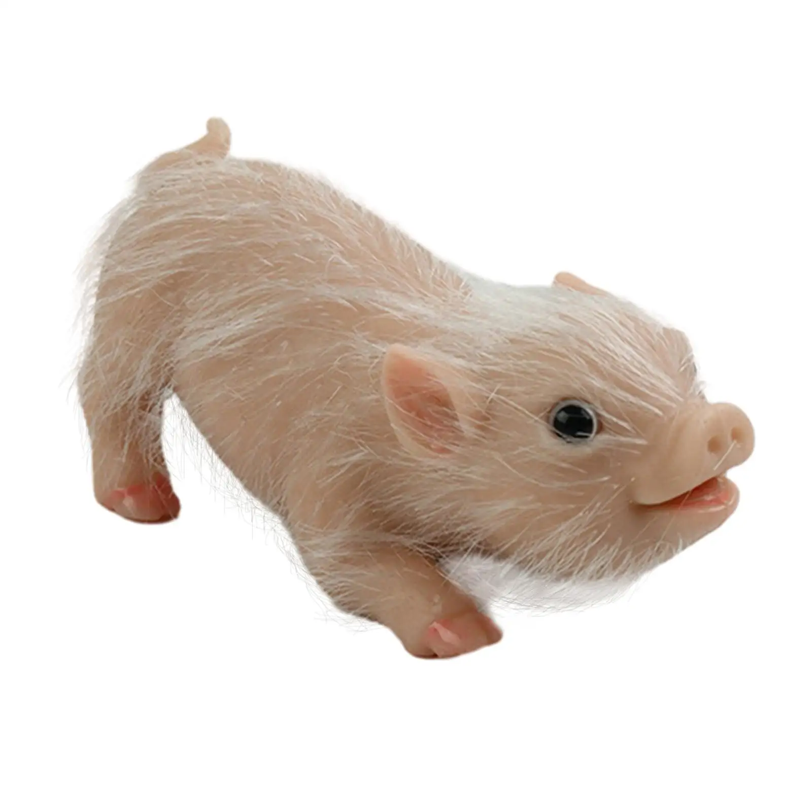 Miniature Reborn Pig Toy Sensory Toy Simulation Pet Pig for Kids Office Desk