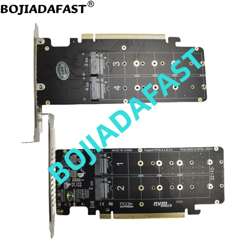 Imagem -05 - Placa de Expansão Pci Express Pci-e 4.0 16x a Chave Ngff M.2-m 2242 2260 2280 22110 m2 Nvme Adaptador Conversor Ssd