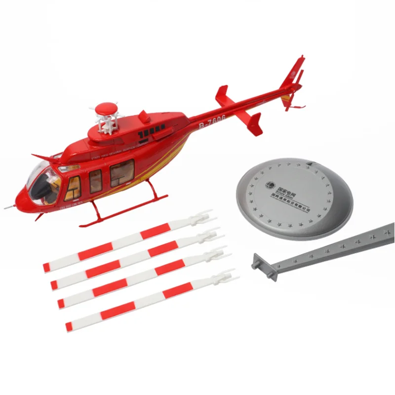 Scale 1/32 Bell 407 Helicopter Miniature Diecast Alloy Eco-friendly Material Aircraft Model Souvenir Collection Gift Toy For Boy