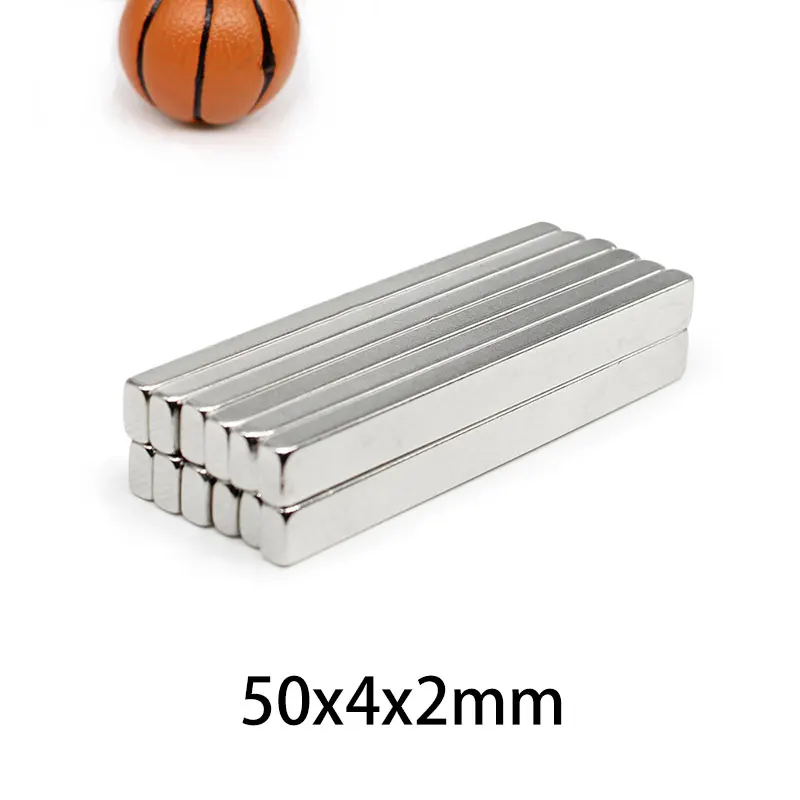 5~100PCS 50x4x2mm N35 Neodymium Magnet 50mm x 4mm x 2mm NdFeB Block Super Powerful Strong Permanent Magnetic imanes