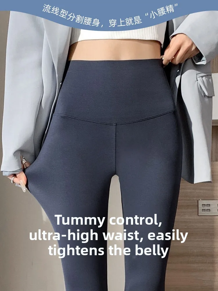 بنطلون يوجا نحيف عالي الخصر للنساء، بنطلون رفع الأرداف وتنحيف الساق، طبقة أساسية للربيع والصيف
