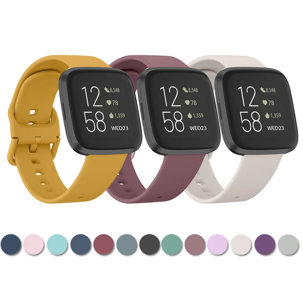 Silicone Watch Band For Fitbit Versa 1/Versa 2/Versa Lite Strap Sport Bracelet For Fitbit Versa 2 Versa SE Wristband Accessory