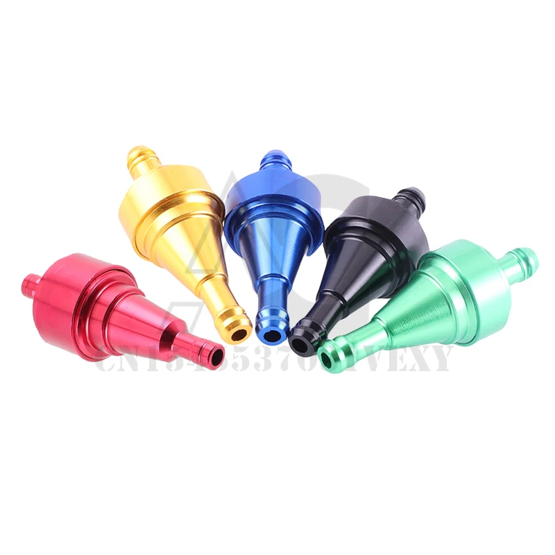 8mm anodized CNC aluminum alloy oil filter is suitable for motorcycle scooter four-wheel drive bicycle fuel