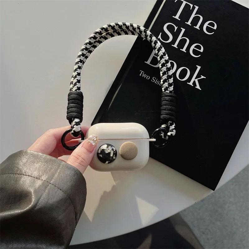 Picture 7: Fashion Gemstone Earphone Case For Airpods 4 Wireless Bluetooth Earphone Protect Case For Apple Airpods 3 Pro 2 with Lanyard