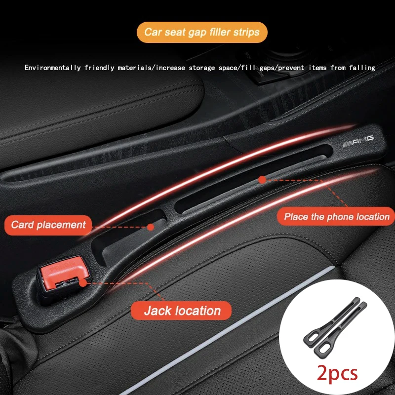 Car Seat Gap Plug Strip Side Seam Car Gap Filler Leak Proof Seat Gap Storage For Mercedes benz AMG W204 W203 W212 W211 W124 W210