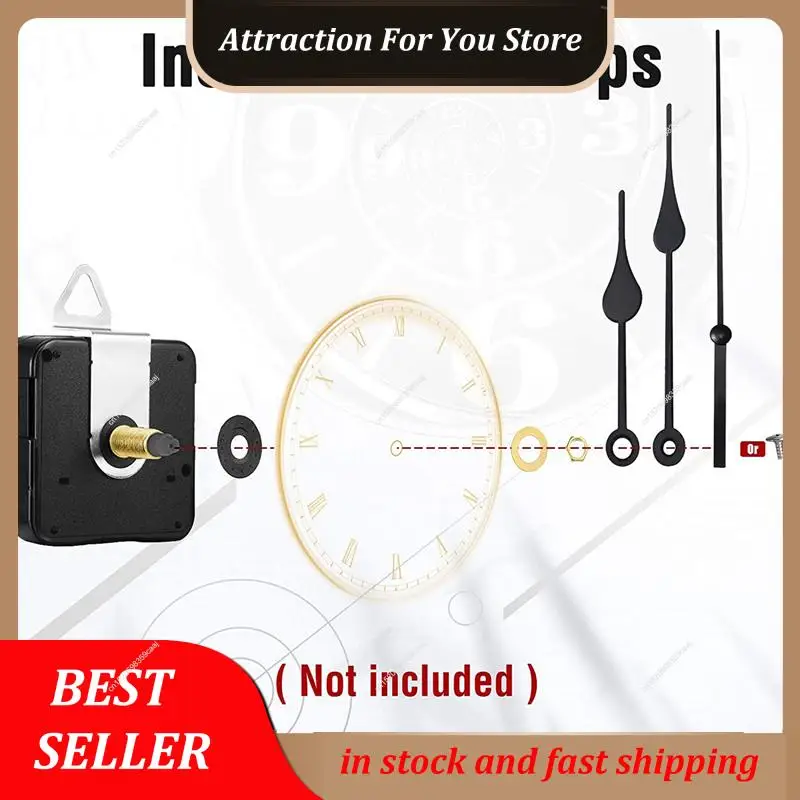 Hot Selling 4 Set 32Mm Long Shaft DIY Quartz Clock Movement Mechanism With 5 Different Pairs Hands Wall Clock Repair Parts