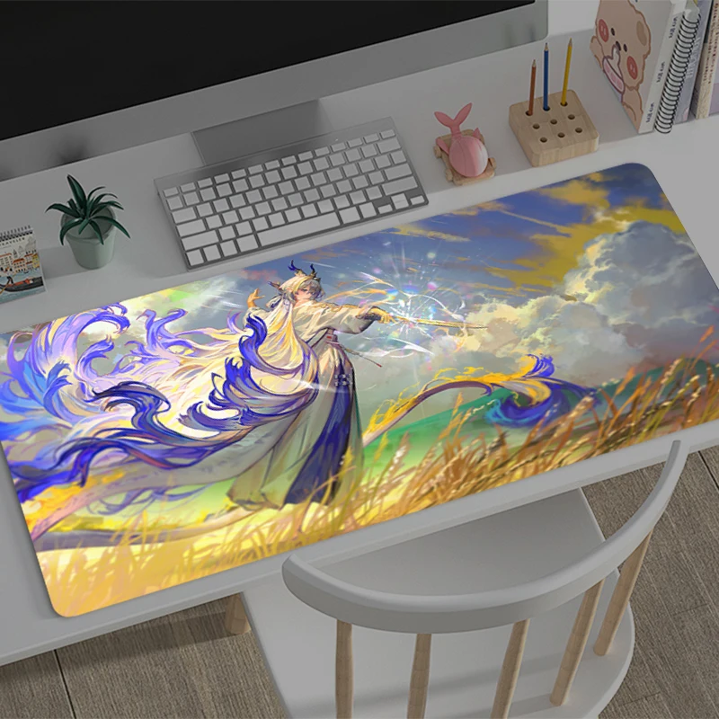 

Коврик для игровой мыши Arknights Shu, аксессуары, офисный геймерский коврик для клавиатуры, настольный коврик, нескользящий коврик для ноутбука, ПК HD, большой коврик для мыши в стиле аниме