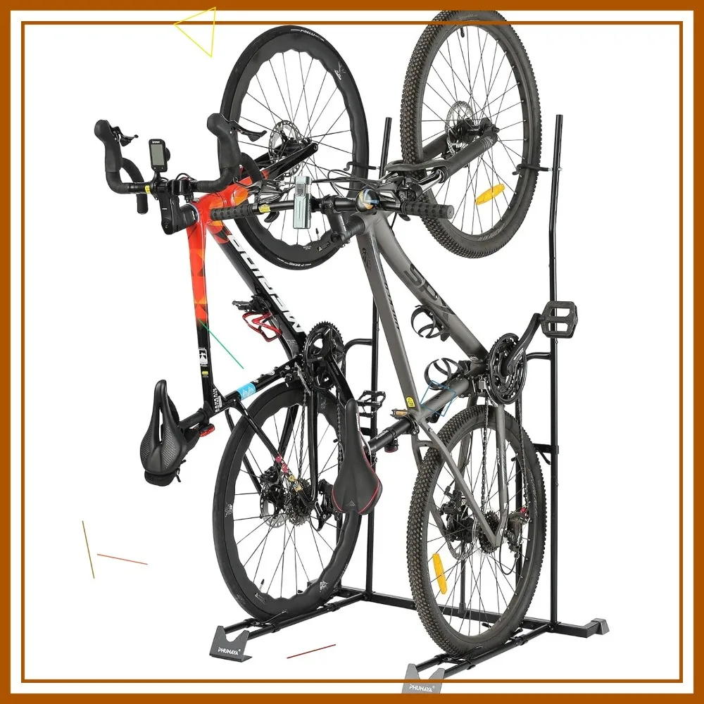 

Vertical Bike Stand for Indoor Storage, Upright Bicycle Rack Floor (2-Pack)