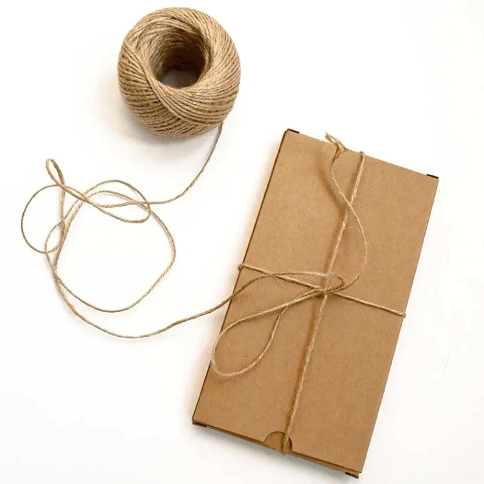 10 Meters/pack Brown Natural Jute Twine Rope 1.5mm for Crafts Gift Wrapping Packing Gardening Wedding Decor DIY Handmade