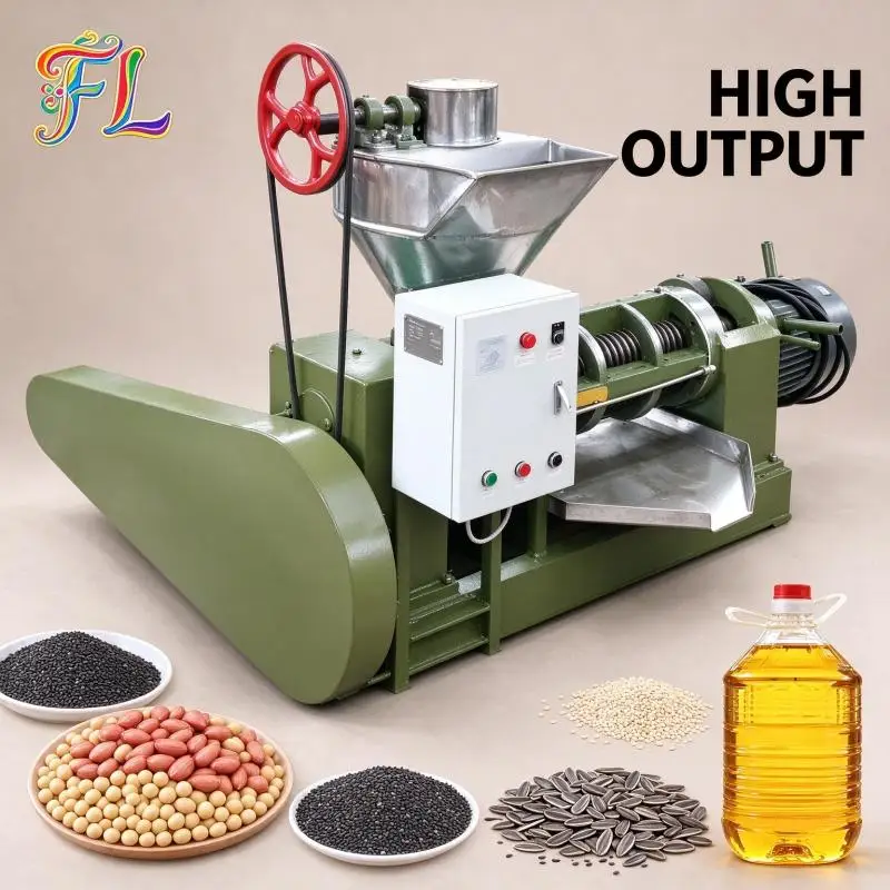Oil Press Extraction Machine Commercial Hot Press Expeller Boost Oil Yield for Sunflower Soybean Seeds
